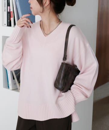 DISCOAT(ディスコート) 【優しい肌さわり】カシミアタッチビッグプルオーバー