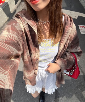 CIAOPANIC(チャオパニック) フード付きアソートチェックシャツ / パーカー