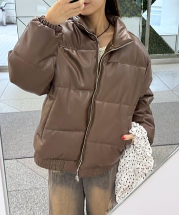 CIAOPANIC(チャオパニック) フェイクレザーパフジャケット