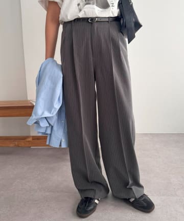 DISCOAT(ディスコート) 【ユニセックス】タックワイドスラックス