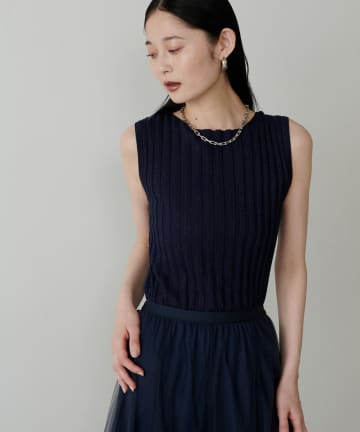LARUTA(ラルータ) ラメ入りボートネックニット