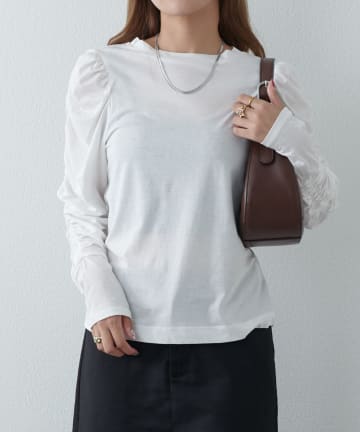 Lui's(ルイス) ギャザースリーブブラウス