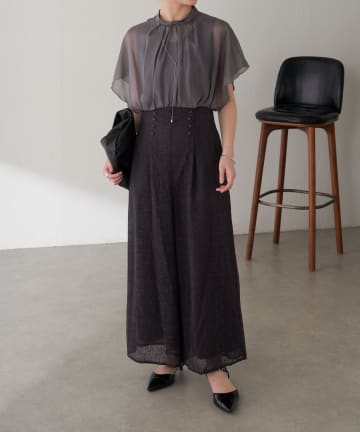 COLLAGE GALLARDAGALANTE(コラージュ ガリャルダガランテ) 【オケージョン】モザイクレースロンパース