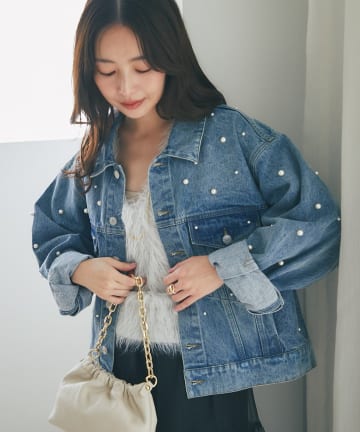 La boutique BonBon(ラブティックボンボン) デニムジャケット/ブルゾン