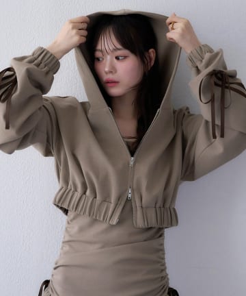 one after another NICE CLAUP(ワンアフターアナザー ナイスクラップ) 【前田大翔さんyoutubeセレクトアイテム】サイドラインリボンパーカー