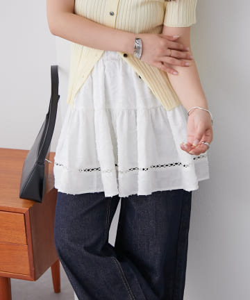 OUTLET(アウトレット) 【mystic】ジャガードミニスカート