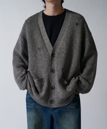 OUTLET(アウトレット) 【Lui's】メタリックグランジカーディガン