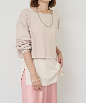 OUTLET(アウトレット) 【SHENERY】レイヤードカットソー