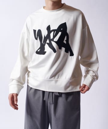 OUTLET(アウトレット) 【Lui's】ブラッシングエンブロイダリースウェット