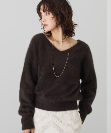 RIVE DROITE(リヴドロワ) 【最高気温5度の寒い日に！/リバイバル】ファーヤーン2WAYニット