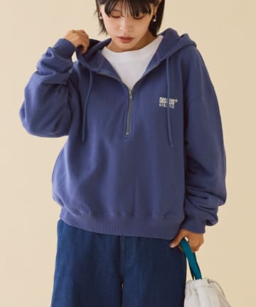 CIAOPANIC TYPY(チャオパニックティピー) 【DISCUS】裏毛ハーフジップパーカー