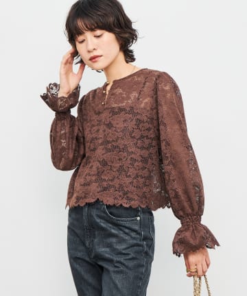 NOLLEY'S(ノーリーズ) ウォッシャブルレース2WAYブラウス