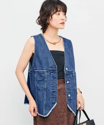 NOLLEY'S(ノーリーズ) 【RM denim】Vネックデニムベスト
