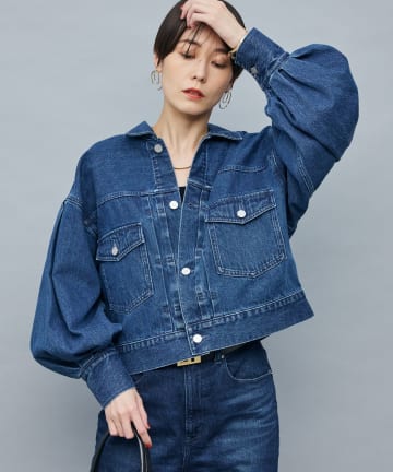 NOLLEY'S(ノーリーズ) 【RM denim】袖ボリュームGジャン