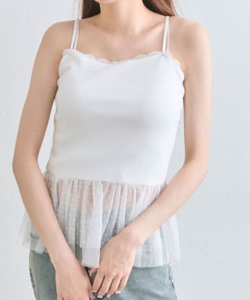 OLIVE des OLIVE(オリーブ デ オリーブ) ちゅるちゅるレースキャミ