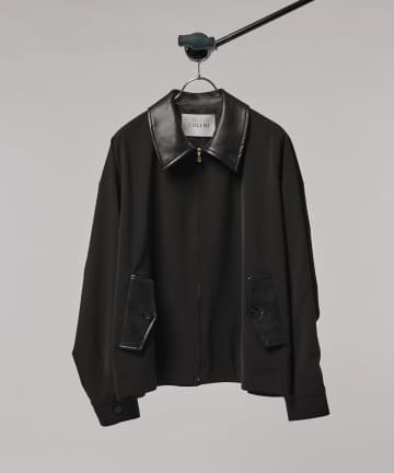 【CULLNI/クルニ】襟レザー切替ZIPブルゾン