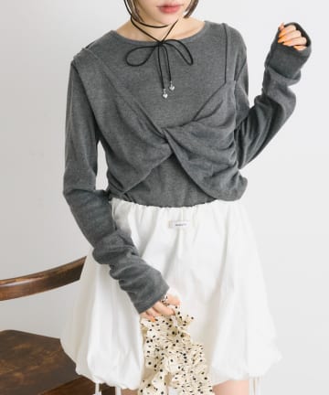 w closet(ダブルクローゼット) 【25AW】ツイストプルオーバー