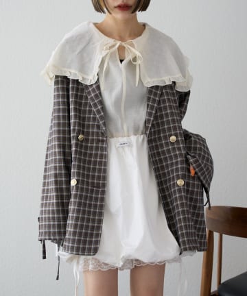 w closet(ダブルクローゼット) 【25AW】リボンBIGテーラードジャケット