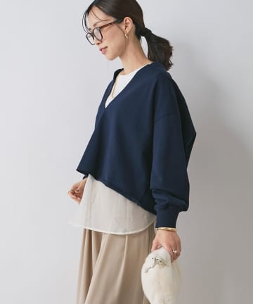 un dix cors(アンディコール) 《セットアイテム・着回し万能》アンサンブルスウェットトップス