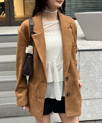 mystic(ミスティック) フェイクスウェードジャケット