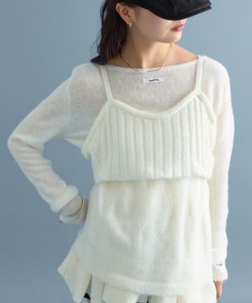 mystic(ミスティック) シアーニットビスチェSET