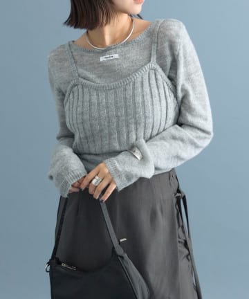 mystic(ミスティック) シアーニットビスチェSET