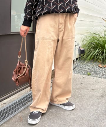 CIAOPANIC TYPY(チャオパニックティピー) ウォッシュドベイカーワイドデニムパンツ/セットアップアイテムあり