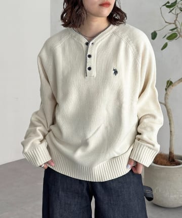 CPCM(シーピーシーエム) 【U.S. POLO ASSN.】ヘンリーネックニット