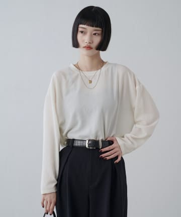 Lui's(ルイス) 後ろスリットTシャツブラウス