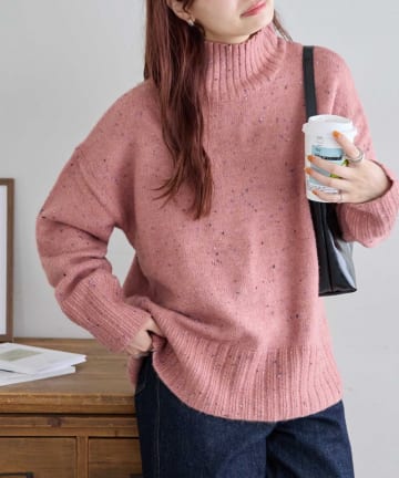 DISCOAT(ディスコート) 【新色追加!/WEB限定】ハイネックワイドリブニット