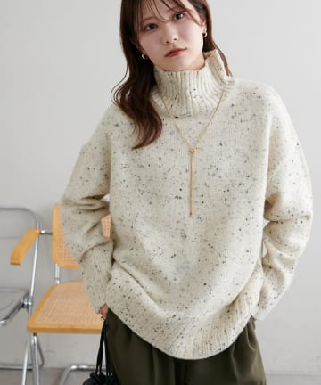 DISCOAT(ディスコート) 【新色追加!/WEB限定】ハイネックワイドリブニット