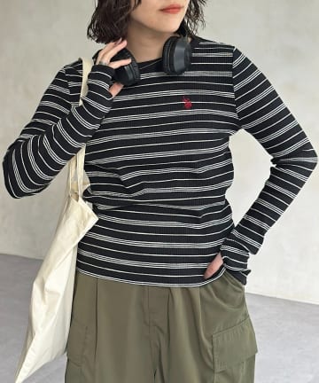 CPCM(シーピーシーエム) 【U.S. POLO ASSN. 】クルーネックリブロンT