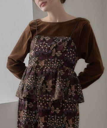 CIAOPANIC TYPY(チャオパニックティピー) 【aguni】ベロア刺繍ビスチェ