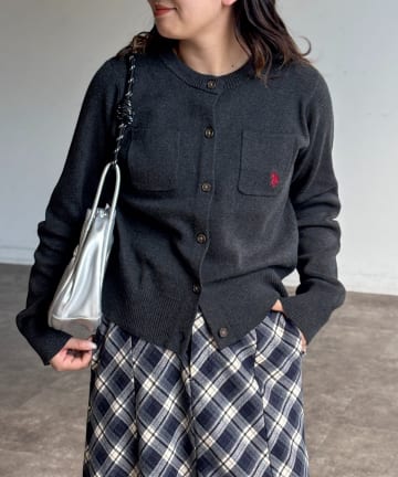 CPCM(シーピーシーエム) 【U.S. POLO ASSN.】スウェットライクポケ付きカーディガン