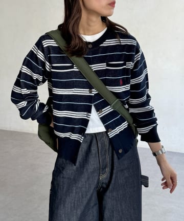 CPCM(シーピーシーエム) 【U.S. POLO ASSN.】スウェットライクポケ付きカーディガン