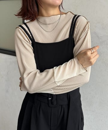 Thevon.(ゼヴォン) 袖先配色プリーツメロープルオーバー