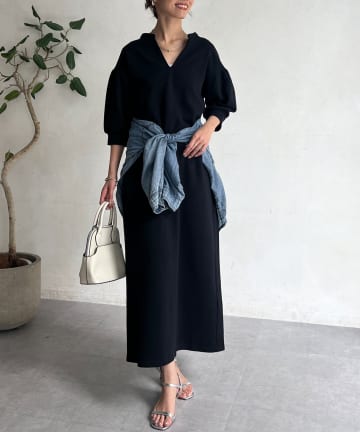 Chez toi(シェトワ) コクーンワンピース