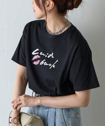COLONY 2139(コロニー トゥーワンスリーナイン) LipsプリントTシャツ