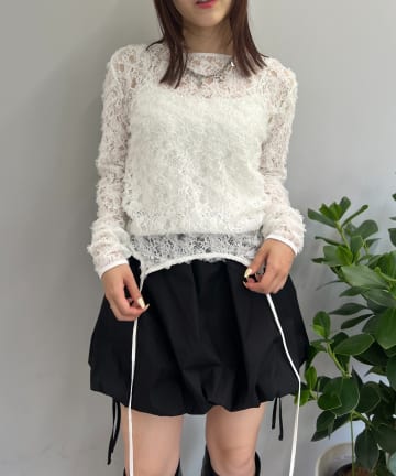 w closet(ダブルクローゼット) 【25AW】２WAYレースTOPS