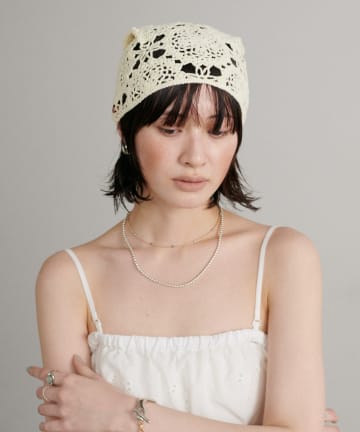 LARUTA(ラルータ) 【Web限定】かぎ針編みバブーシュカ