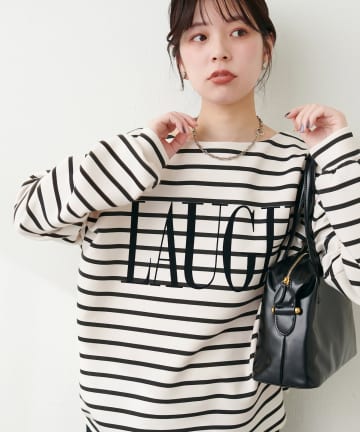 NICE CLAUP / OLIVE des OLIVE OUTLET(ナイスクラップ  / オリーブ デ オリーブ アウトレット) 【natural couture】裏起毛ロゴ入りプルオーバー