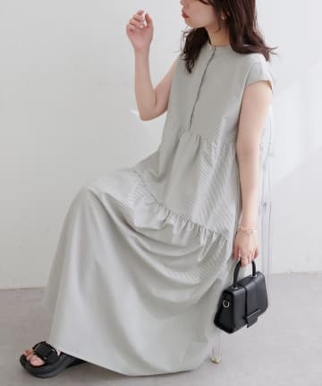 natural couture(ナチュラルクチュール) 【WEB限定】ノースリティアードワンピース