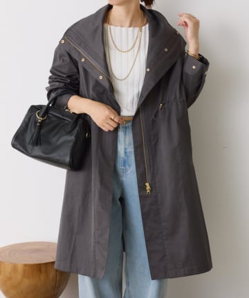 Jena　espace merveilleux(ジェナ　エスパスメルヴェイユ) スタンドネックドロストコート