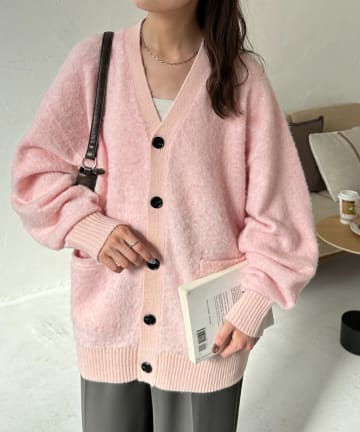 DISCOAT(ディスコート) 【コーデのアクセントに♪/ユニセックス】シャギーカーディガン