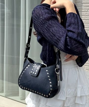 NICE CLAUP / OLIVE des OLIVE OUTLET(ナイスクラップ  / オリーブ デ オリーブ アウトレット) 【one after another】スタッズバッグ