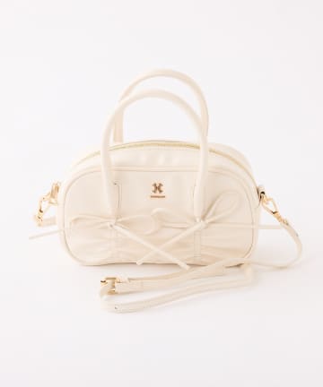 NICE CLAUP / OLIVE des OLIVE OUTLET(ナイスクラップ  / オリーブ デ オリーブ アウトレット) 【one after another】リボンシャーリングバッグ