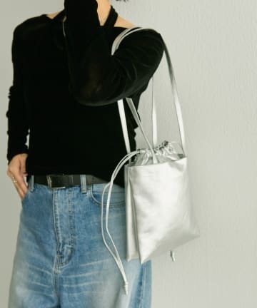 ear PAPILLONNER(イア パピヨネ) 《本革》シンプル巾着トートバッグS