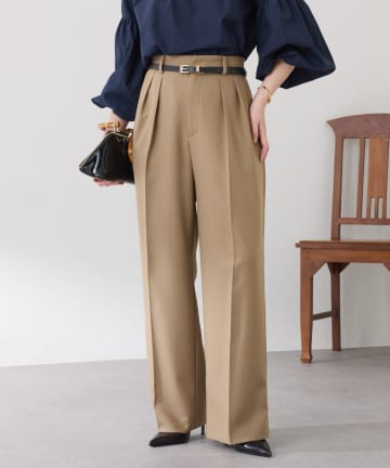 COLLAGE GALLARDAGALANTE(コラージュ ガリャルダガランテ) 【６色展開/リバイバル/腰回りカバー】ウールライクタックパンツ/カセット服