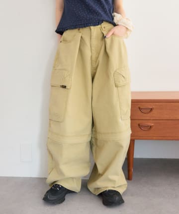 w closet(ダブルクローゼット) 【25AW】【2WAY】カーゴパンツ