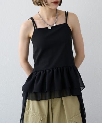 w closet(ダブルクローゼット) 【25AW】イレヘムキャミ